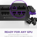 Fuente De Poder 850W Nzxt Pa-8G3Bb-Us/C850 Gold Core/80 Plus Gold ATX/Modular/24-Pin ATX/12Vhpwr/135Mm/Negro