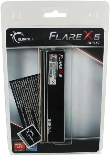 Memoria DDR5 8Gb 6000Mhz G.skill Gskill Flare X5 (1X8Gb)/Negro/Cl30/Dimm/Expo/F5-6000J3038F8Gh1-Fx5