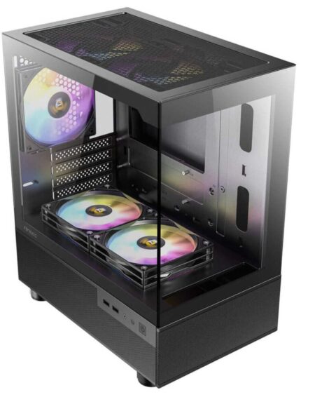 Gabinete Antec Cx200M Rgb Elite/Mini-Tower/Con Ventana/Sin Fuente/5 Ventiladores Instalados/Negro/Micro-ATX/0-761345-10024-3