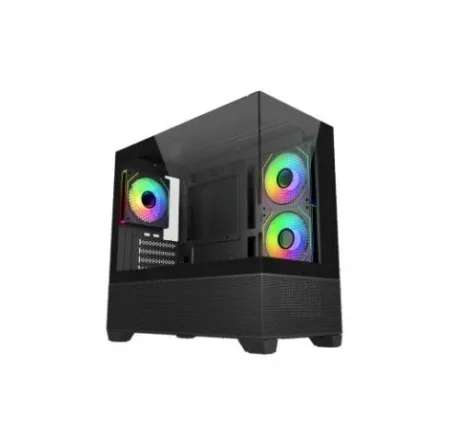 Gabinete Cooler Master Elite 490/Mini-Tower/Con Ventana/Sin Fuente/USB 3.0/4 Ventiladores Instalados/Argb/Blanco/Micro-ATX/E490-Whnn-S00
