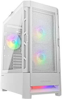 Gabinete Cougar Airface Rgb/Midi-Tower/Ventana/Sin Fuente/USB 2.0/3.0/3 Ventiladores Instalados/Color Blanco/Eatx/385Zd10.0005 (Openbox)