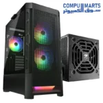 Gabinete Cougar Airface Rgb/Midi-Tower/Ventana/Sin Fuente/USB 2.0/3.0/3 Ventiladores Instalados/Color Blanco/Eatx/385Zd10.0005 (Openbox)