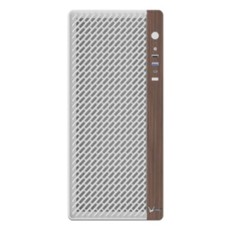 Gabinete Formula Timberline T2/Midi-Towe/Sin Ventana/Sin Fuente/3X120Mm/Rgb/Frontal Con Madera/Blanco/ATX/4711401662891