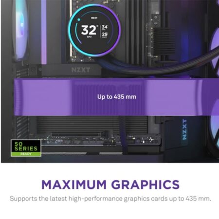 Gabinete Nzxt H9 Flow 2/Mid-Tower/Con Ventana/Sin Fuente/1X120Mm/6X140Mm/Rgb/Negro/ATX/Cm-H92Fb-P1
