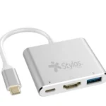 Hub 7 En 1 Stylos Stcbhub71G HDMI/USB/SD/USB-C/MicroSD/Compatible Con Iphone 16Pro Max/Color Gris (Openbox)