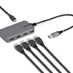 Hub USB-C De 4 Puertos-3 USB -A/1 USB-C 5Gbps-Cable De 25Cm