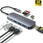 Dock Hub Multipuertos USB-C A HDMI - 140W - 4K60Hz - Blanco