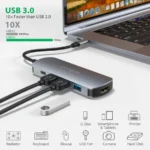 Dock Hub Multipuertos USB-C A HDMI - 140W - 4K60Hz - Blanco