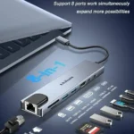 Dock Hub Multipuertos USB-C A HDMI - 140W - 4K60Hz - Negro