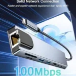 Dock Hub Multipuertos USB-C A HDMI - 140W - 4K60Hz - Negro
