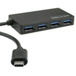 Hub USB C De 4 Puertos Pd 100W De Paso USB Tipo C Pd 100W