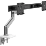 Humanscale ARM M/F Two Mon Dual ARM B 8 Straight L/D L Plata