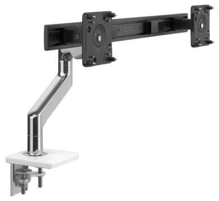 Humanscale ARM M/F Two Mon Dual ARM B 8 Straight L/D L Plata