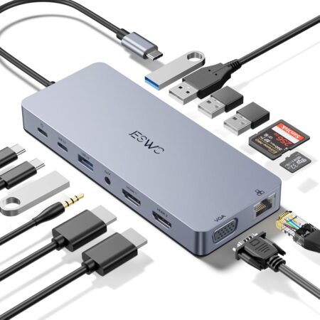 Hub USB-C Microsoft 1E4-00001 USB/USB Tipo-C/RJ45/HDMI/VGA