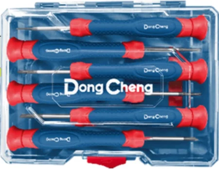 Juego De Desarmadores De Precision Dongcheng Dng-H01/Puntas Planas Y Phillips/6 Piezas