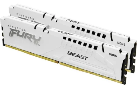Memoria DDR5 32Gb 6000Mhz Kingston Kf560C30Bwek2-32 Fury Beast (2X16Gb)/Blanco/Dimm/Cl30/Expo