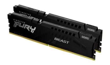 Memoria DDR5 64Gb 6000Mhz Kingston Fury Beast (2X32Gb)/Negro/Cl36/Xmp/Dimm/Kf560C36Bbek2-64
