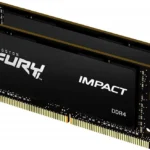 Memoria Sodimm DDR4 16Gb 3200Mhz Kingston Fury Impact/(2X8Gb)/Cl20/Non-ECC/Xmp/Negro/Kf432S20Ibk2/16