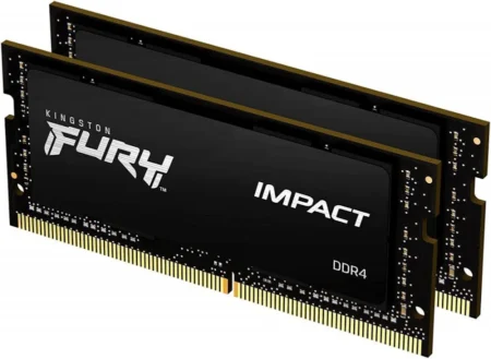 Memoria Sodimm DDR4 16Gb 3200Mhz Kingston Fury Impact/(2X8Gb)/Cl20/Non-ECC/Xmp/Negro/Kf432S20Ibk2/16