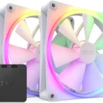 Kit 2 Ventiladores Nzxt F140/2X140Mm/Rgb/1800Rpm/Blanco/RF-R14Df-W1