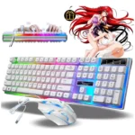 Kit Teclado Y Mouse Alambrico Gamer Xtech Xtk-540S/USB/Español/Rgb/Rosa