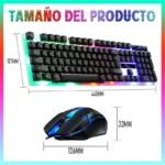Kit Teclado Y Mouse Alambrico Gamer Xtech Xtk-540S/USB/Español/Rgb/Rosa