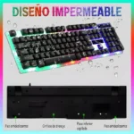 Kit Teclado Y Mouse Alambrico Gamer Xtech Xtk-540S/USB/Español/Rgb/Rosa