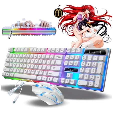 Kit Teclado Y Mouse Alambrico Gamer Xtech Xtk-540S/USB/Español/Rgb/Rosa