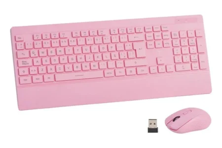Kit Inalambrico Teclado Mas Mou Se Rosa