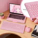 Kit Inalambrico Teclado Mas Mou Se Rosa