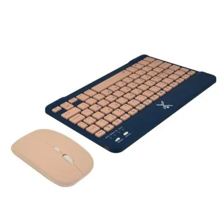 KIT TECLADO MOUSE COMPACTO BLUE TOOTH 2 EN 1 GENOVA  NEGRO