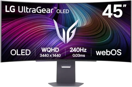 MONITOR LG ULTRAGEAR OLED 45 PULGADAS CURVO WQHD 240 HZ WEBOS