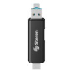 Lector De Tarjetas USB Steren USB-685 Micro SD/USB-A/USB-C/Micro USB Otg/Negro