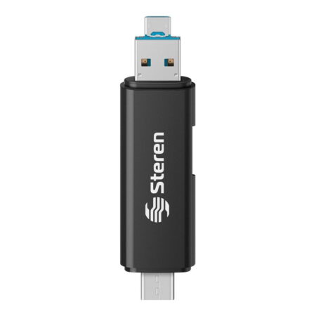 Lector De Tarjetas USB Steren USB-685 Micro SD/USB-A/USB-C/Micro USB Otg/Negro