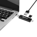 Lector De Tarjetas USB Steren USB-685 Micro SD/USB-A/USB-C/Micro USB Otg/Negro