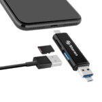 Lector De Tarjetas USB Steren USB-685 Micro SD/USB-A/USB-C/Micro USB Otg/Negro