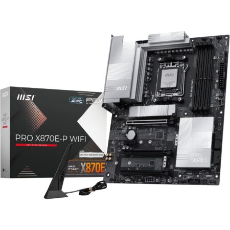 Mb MSI Pro X870E-P WiFi/Am5/DDR5/HDMI/Wi-Fi 7/8200Mts/M.2/Audio HD/ATX