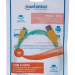 Cable USB V2 A-Micro B Bolsa Textil 1.0M Verde/Negro