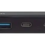 Hub 2 Puertos USB-C 3.2 Gen1 + 2 Puertos USB Tipo C, Manhattan 164894, 5000 Mbit/S, Negro