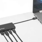 Hub 2 Puertos USB-C 3.2 Gen1 + 2 Puertos USB Tipo C, Manhattan 164894, 5000 Mbit/S, Negro