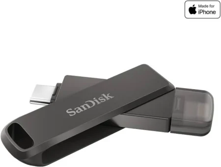 Memoria USB 2 En 1 64Gb Sandisk Flash Ixpand Go Sdix60N-064G-Gn6Nn/Lightning/USB-A/Color Negro
