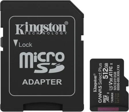 Micsdxc Memoria Kingston 512Gb Canvas Select Plus Gen3 150R W/Oadp