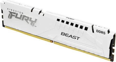 Memoria DDR5 16Gb 6000Mhz Kingston Fury Beast Expo (1X16Gb)/Blanco/Cl30/1.4V/Dimm/Kf560C30Bwe-16