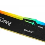 Memoria DDR5 32Gb 6000Mhz Kingston Fury Beast Rgb (1X32Gb)/Negro/Cl36/Expo/Dimm/Kf560C36Bbe2A-32