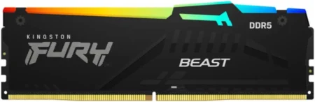 Memoria DDR5 32Gb 6000Mhz Kingston Fury Beast Rgb (1X32Gb)/Negro/Cl36/Expo/Dimm/Kf560C36Bbe2A-32