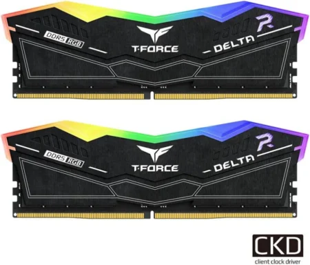 Memoria DDR5 48Gb 8800Mhz Teamgroup T Force Delta Rgb (2X24Gb)/Negro/Cl42/Ff3D548G8800Hc42Adc-Cu01