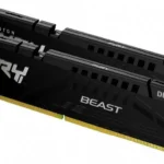 Memoria DDR5 64Gb 6400Mhz Kingston Kf564C32Bbek2-64 Fury Beast (2X32Gb)/Negro/Cl32/ Xmp/Expo