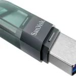 Memoria USB 2 En 1 De 128Gb Sandisk Flash Ixpand Go Sdix60N-128G-Gn6Ne/Lightning/USB-A/Color Negro