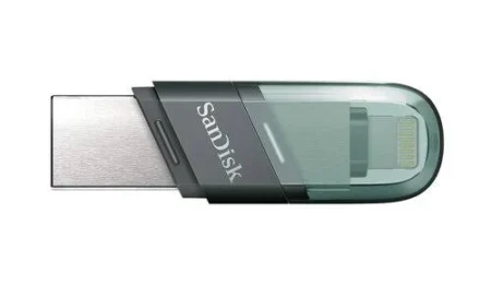 Memoria USB 2 En 1 De 128Gb Sandisk Flash Ixpand Go Sdix60N-128G-Gn6Ne/Lightning/USB-A/Color Negro