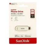 Memoria USB-C 3.2 64Gb Sandisk Phone Drive For Android Sdddc6-064G-G46No 100Mb/S/Nasturium Orange